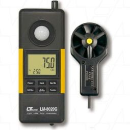 LM8020G  4 in 1 Green Meter with power provided by winding. Anemometer, Hygrometer, Light Meter & Thermometer