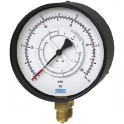 Differential pressure gauge with Bourdon tube, parallel entryMeasuring system stainless steel (Price & availability on application)