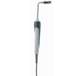 Fast-action surface probe with sprung thermocouple strip, bent, also for uneven surfaces