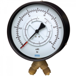 Differential Pressure Gauges with Bourdon Tube Element, Vee Entry