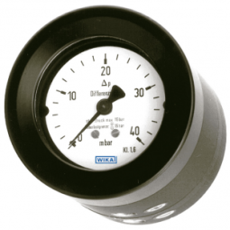 Differential Pressure Gauges Compact Design, with Compression Spring and Sealing Diaphragm, High Overpressure Safety
